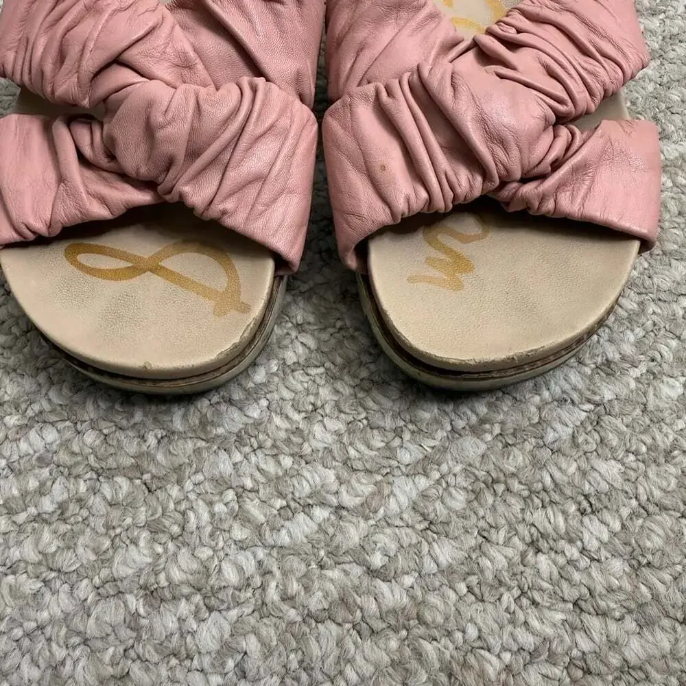 Sam Edelman Blush Pink Women's Sandals Aliana  cali rose leather wedge 8
